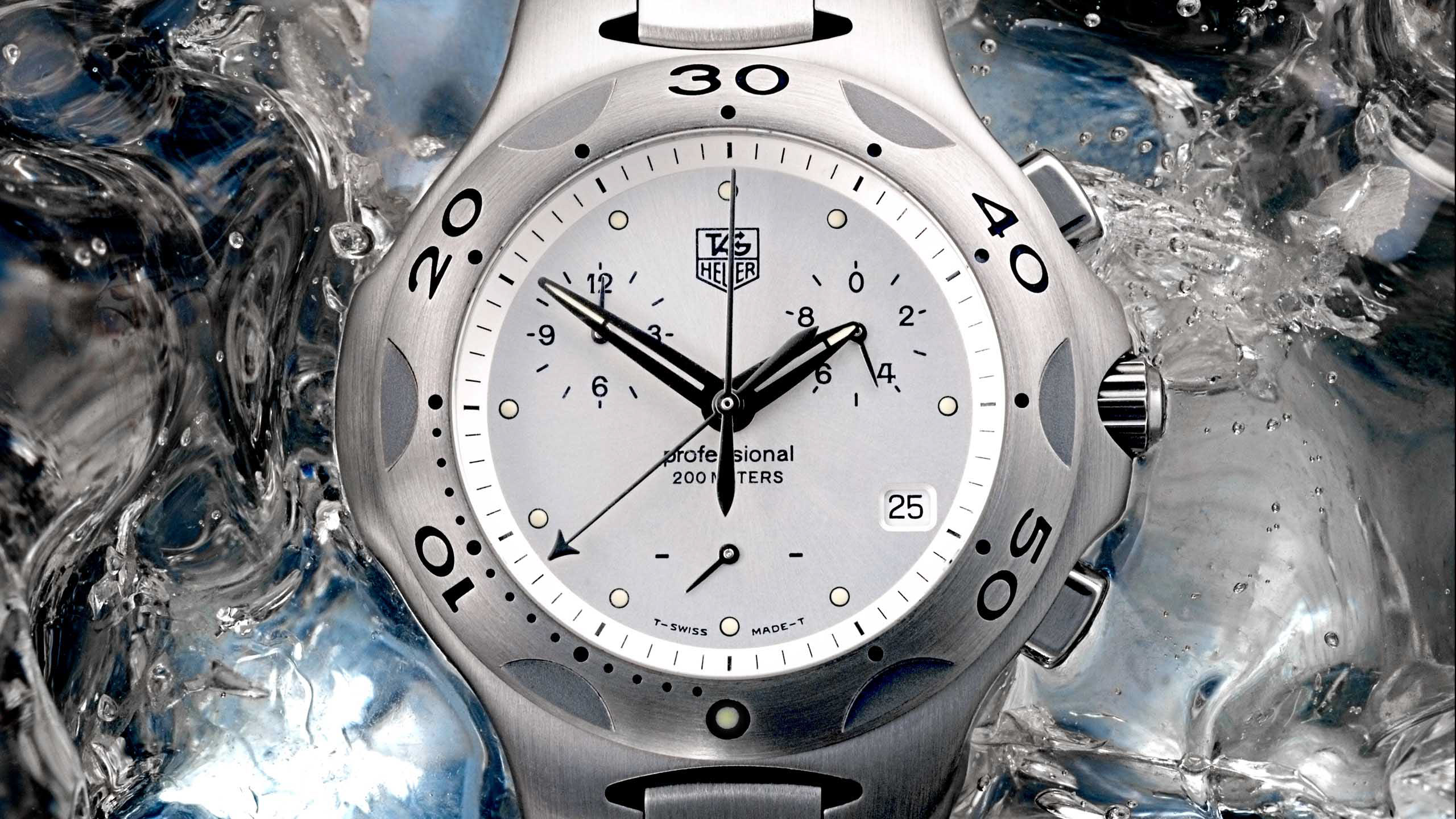 Product photography of a Tag Heuer watch.