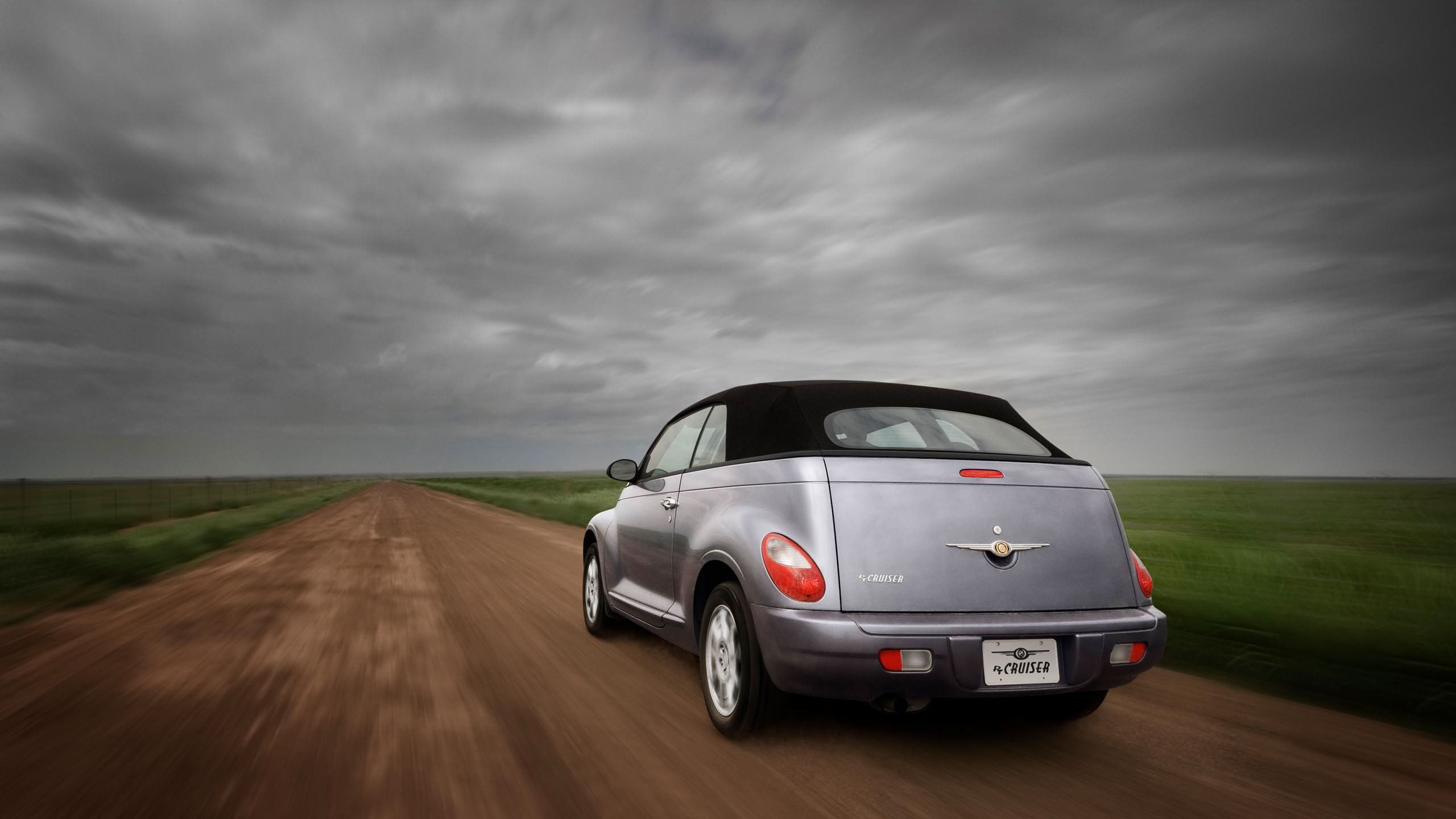Automotive photography of a Chrysler PT Cruiser.